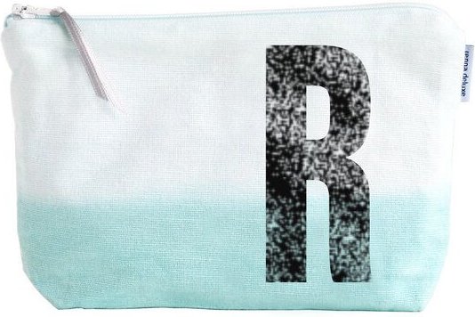 renna deluxe Kulturtasche und Schminktasche mit Monogramm MINT