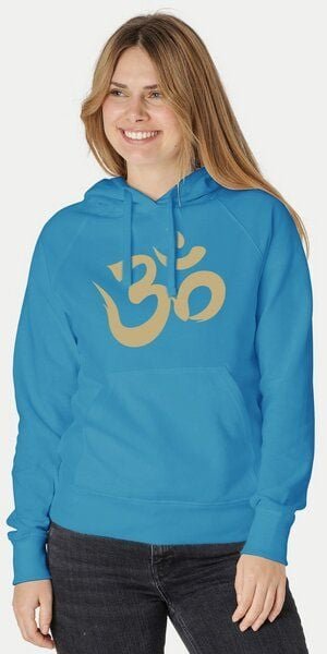 Peaces.bio - handbedruckte Biomode Bio-Damen-Kapuzensweater Om