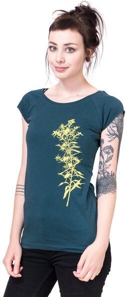 Hirschkind Fairtrade- & Bioshirt "Goldraute" tannengrün