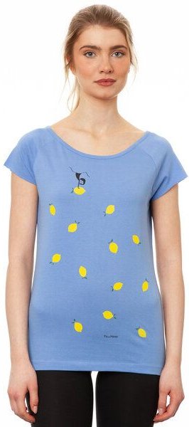 FellHerz Damen T-Shirt Lemon Girl cornflower bio & fair & vegan