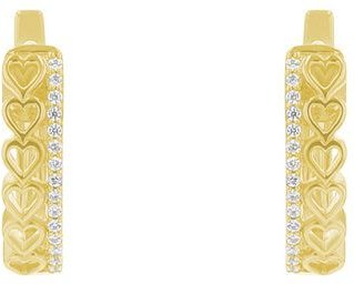 Eppi Runde Ohrringe mit Lab Grown Diamanten und Herzen Emmalyn