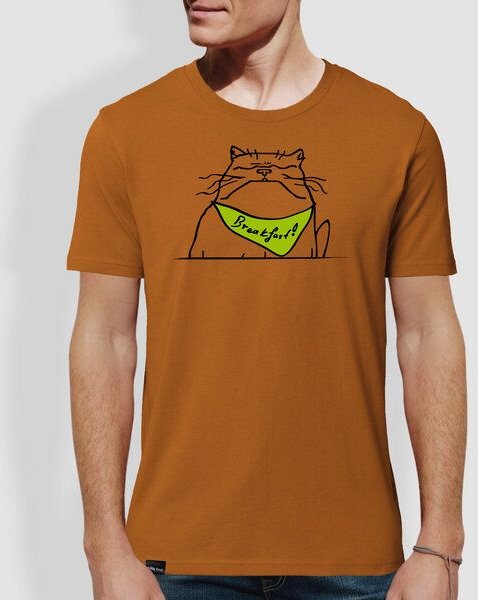little kiwi Herren T-Shirt, "Breakfast", Roasted Orange