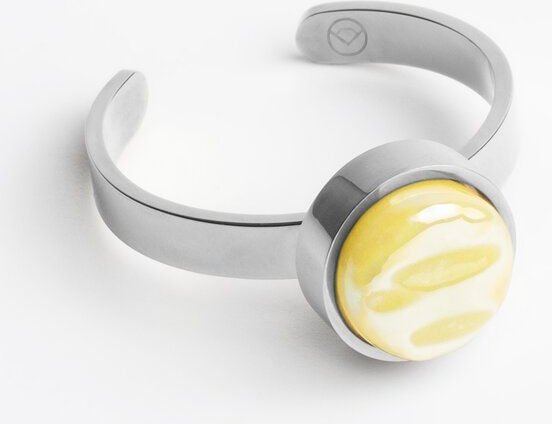 ALEXASCHA Größenverstellbarer Ring mit Stein | Silber