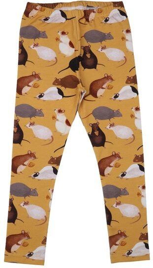 Leggings Kinder Bio Baumwolle Gelb – Walkiddy Playful Mouses, GOTS-zertifiziert, nachhaltige umweltfreundliche Materiali...
