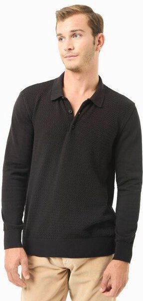 ORGANICATION Polokragenpullover aus Bio-Baumwolle