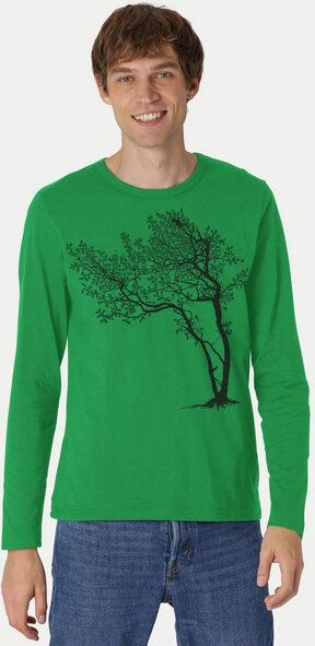 Peaces.bio - handbedruckte Biomode Bio-Herren-Langarmshirt Fancy Tree