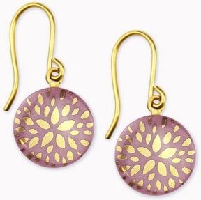 lille mus Porzellan-Ohrhänger BLUMENSTERN Porzellanschmuck