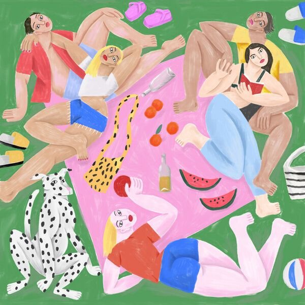 Photocircle Wandbild / Kunstdruck / Poster / Leinwand - Dimanche sur l'herbe