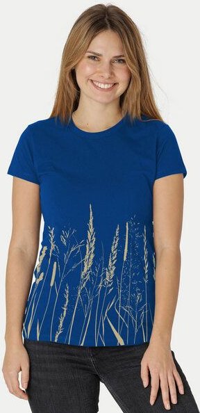 Peaces.bio - handbedruckte Biomode Damen Fit T-Shirt Gräservielfalt