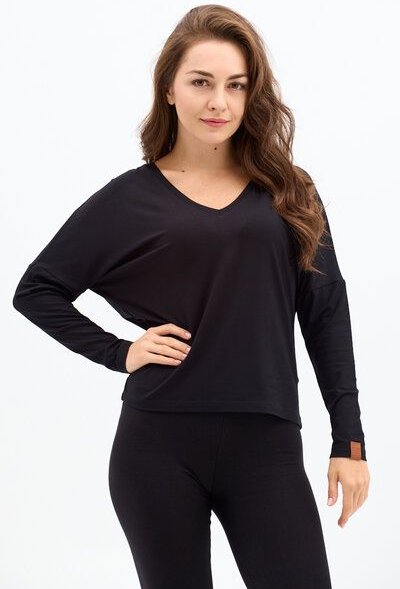 KOKOworld Bluse Saja – weiche Viskose weiter Schnitt reversible V-Ausschnitt – Fair produziert