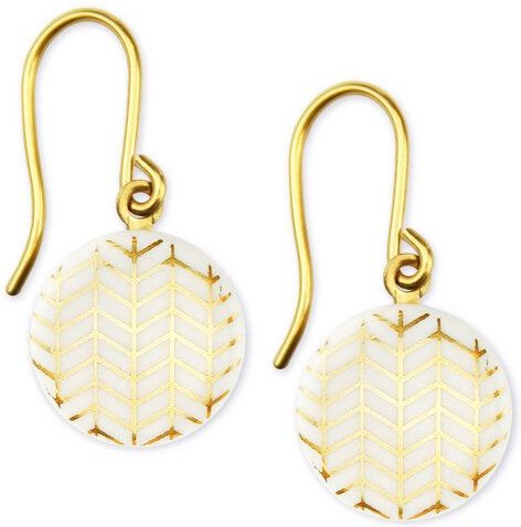 lille mus Porzellan-Ohrhänger FISCHGRÄT Porzellanschmuck