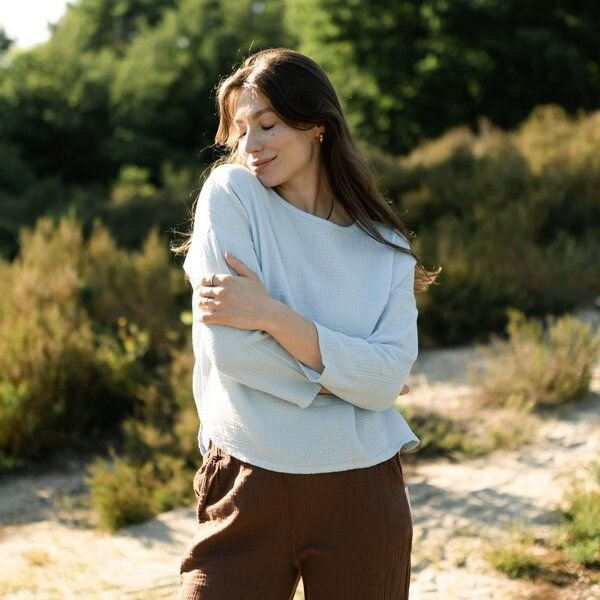 NORDLICHT Musselin Longsleeve Ilvy aus 100% Bio-Baumwolle