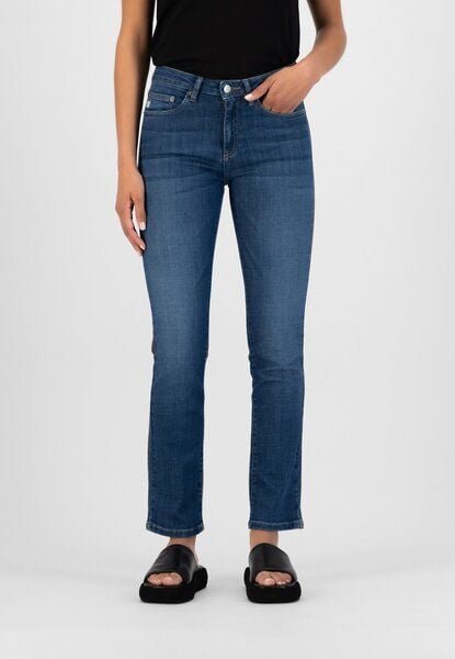 MUD Jeans Damen Jeans "Faye Straight - Stone Indigo"