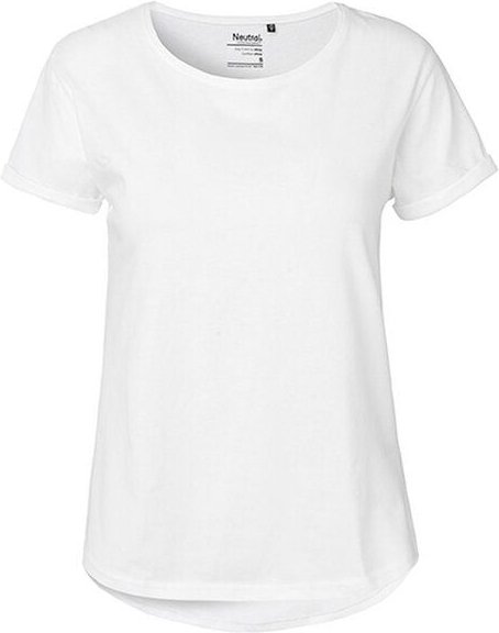 Neutral® Damen Roll Up Sleeve T-Shirt von Neutral Bio Baumwolle Rollärmel