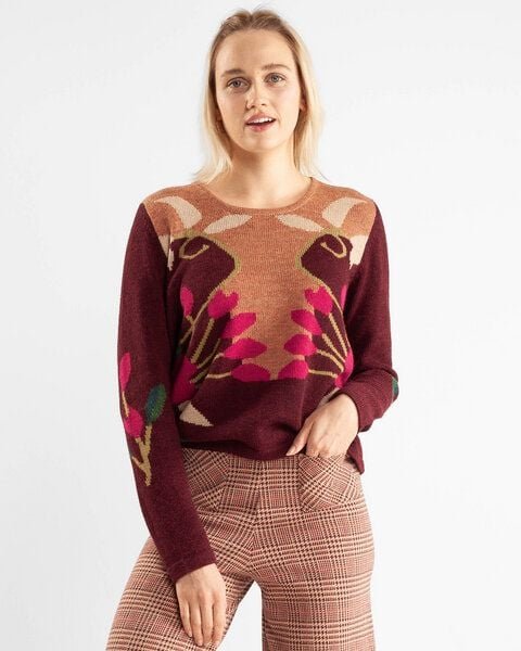 Thumbnail - Alma & Lovis Musterpullover aus Baby-Alpaka | Art Nouveau Pullover