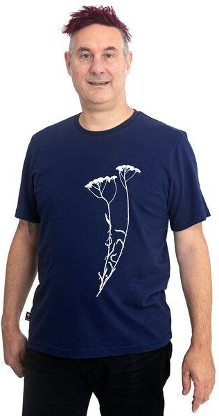 Hirschkind Fair-Trade-Männershirt "Schafgarbe" - Made in Kenia - medieval blue