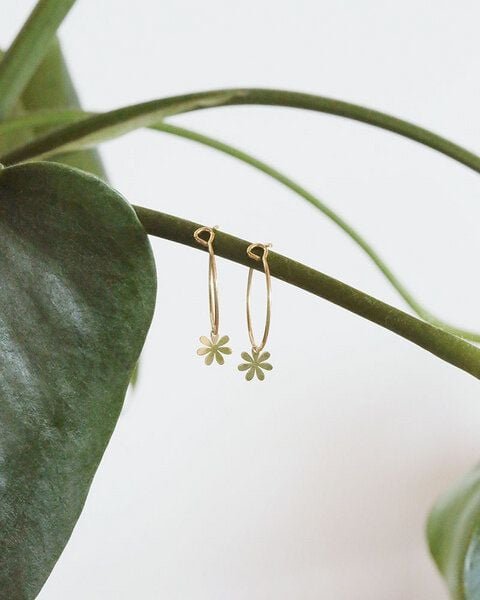 pikfine Creolen "Bloma" / silber oder vergoldet