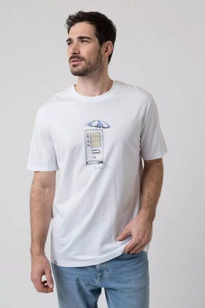 Bavarian Caps Herren T-Shirt Bierautomat - Weiß