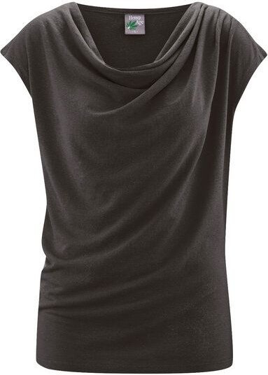 HempAge Wasserfallausschnitt Top Hanf/Biobaumwolle