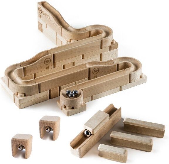 Thumbnail - Baumkinder® Murmelbahn aus Holz "M1" Basis (69 Teile)