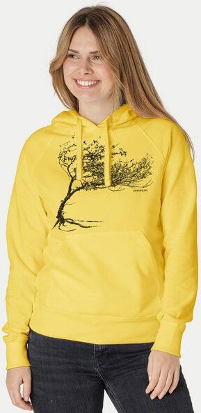 Peaces.bio - handbedruckte Biomode Bio-Damen-Kapuzensweater "Windytree"