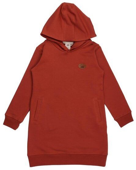 Babykleid mit Kapuze GOTS-zertifiziert aus Bio-Baumwolle, pastellrot, langarm – Walkiddy, weich & hautfreundlich für jed...