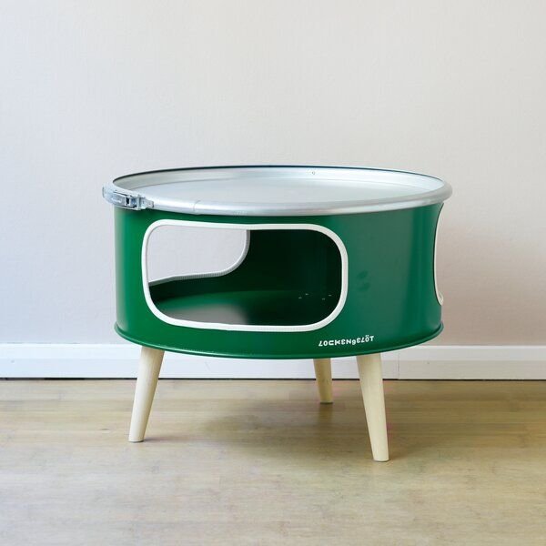 Lockengelöt Betty - Couchtisch aus einem Hamburger Ölfass