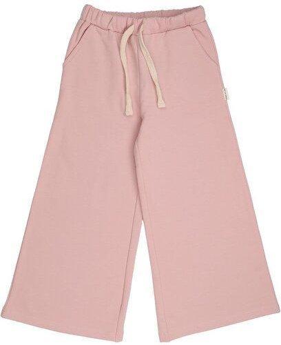 Kinder Schlaghose GOTS-zertifiziert aus Bio-Baumwolle, pfirsichfarben, weites Bein, elastischer Bund – Walkiddy, weich, ...