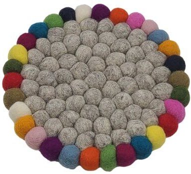 Frida Feeling Filz Untersetzer mit Regenbogenrand (Ø ca. 21 cm)