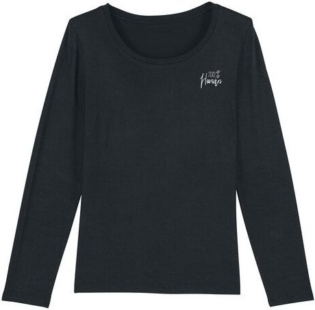 Human Family Bio Damen Longsleeve Shirt - Joker "100% Human" in 3 Farben