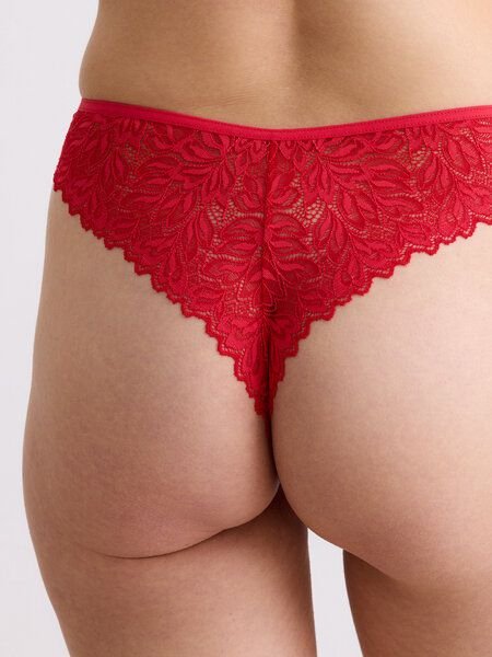 erlich textil Dreamy Lace High Waist Brazil String mit Spitze aus recyceltem Polyamid, made in Europe