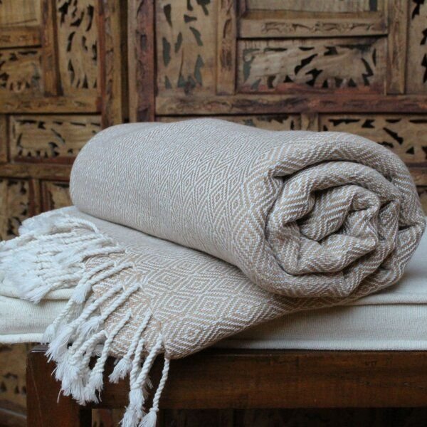 Schönes aus Indochina Vegane Wohndecke handgewebt aus Baumwolle