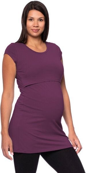 Milchshake 107 BASIC kurzarm Umstands- und Stillshirt extra lang aus Bio Baumwolle