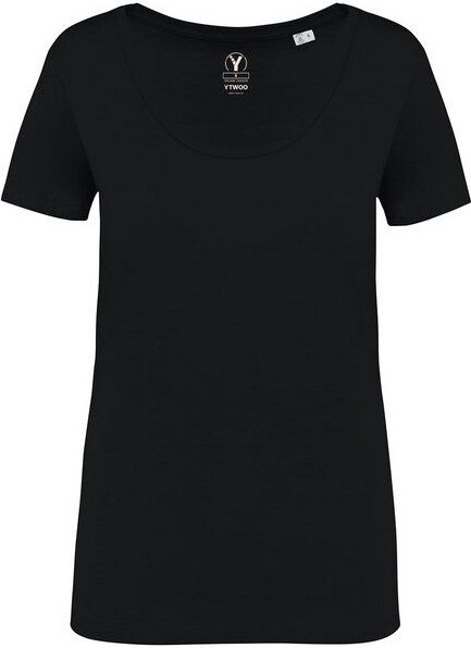 YTWOO Damen-T-Shirt mt Slub Optik aus 100% Bio-Baumwolle