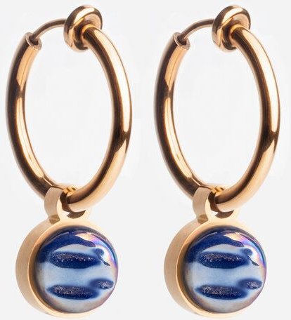 ALEXASCHA Roségold Clip Creolen mit Anhänger | Mix & Match