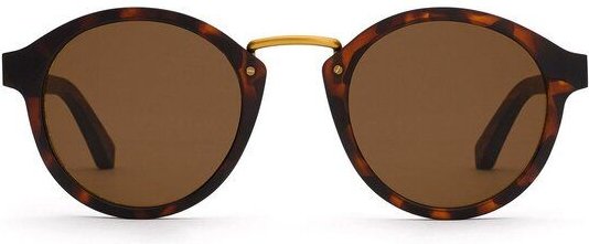 TAKE A SHOT Runde Sonnenbrille aus Holz für Damen und Herren