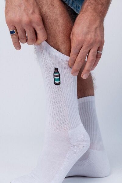 Fashion Drinks Helles | Bestickte Bio Baumwoll Socken