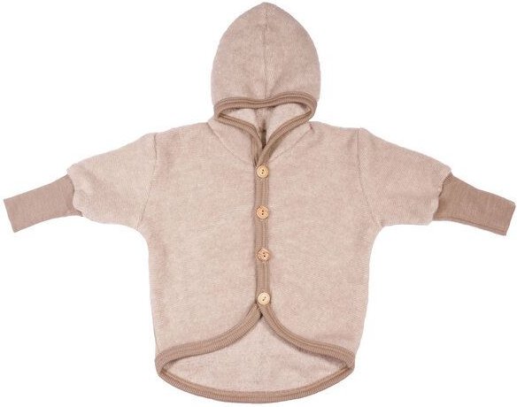 Cosilana Baby Fleece-Jacke mit Kapuze kbT Wolle Bio Baumwolle