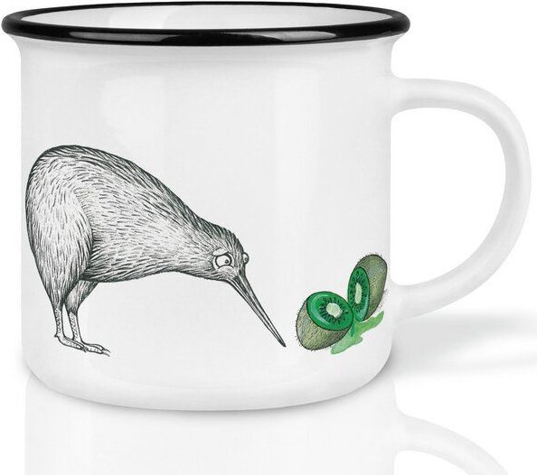LIGARTI Keramiktasse – Zwei Kiwis