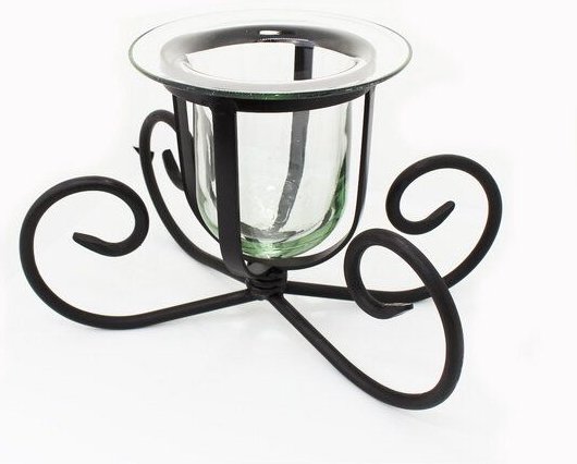 Thumbnail - Mitienda Shop Deko Glas | Windlicht | Kerzenhalter aus Glas und Eisen | Blumenvase | Fensterdeko