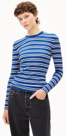ARMEDANGELS ALAANIA CHIFFRON STR Damen Pullover aus Bio-Baumwolle