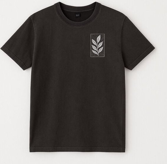 ilovemixtapes Unisex T-Shirt „Der Zweig“ + Mini-Artprint (limitiert, handbedruckt, Bio-Baumwolle)