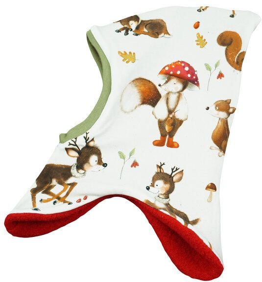 Sternchenwolke BIO Wende Schlupfmütze "Waldtiere"