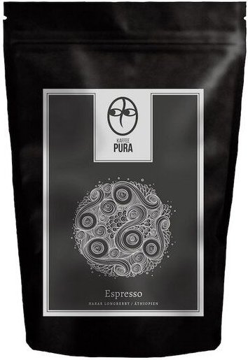 Kaffee Pura Premium Bio Espresso - Harar Longberry Äthiopien - Bohne & Gemahlen
