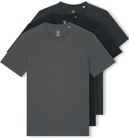 YTWOO 3er Pack Iconic Basic Unisex T-Shirt aus 100% Biobaumwolle|Essential Farben|Fair|Nachhaltig