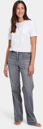 FUTURE:PEOPLE. 06:02 WIDE LEG CLASSY- Damen Jeans aus leichtem Stretch-Denim aus Bio-Baumwoll/ Tencel-Mix (30602 0 1004)