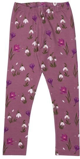 Kinder Leggings Bio-Baumwolle The Snowdrops von Walkiddy, GOTS-zertifizierte, vegane Jersey-Leggings mit Blumenprint, we...