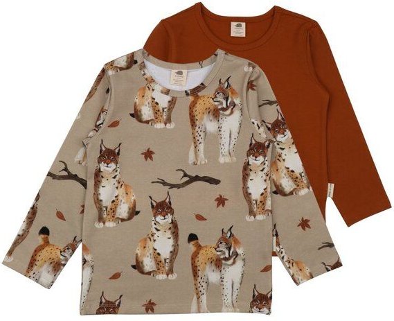 Jungen Langarmshirt Royal Lynxes aus Baumwolle mit Elasthan – elastisches Walkiddy Shirt für Schule, Freizeit & Abenteue...