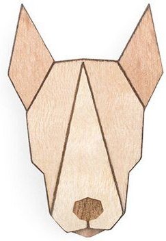 BeWooden Brosche aus Holz "Bull Terrier" | Mode Schmuck
