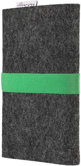 flat design by Mareike Kriesten Handyhülle AVEIRO für Huawei P-Serie - 100% Wollfilz - anthrazit